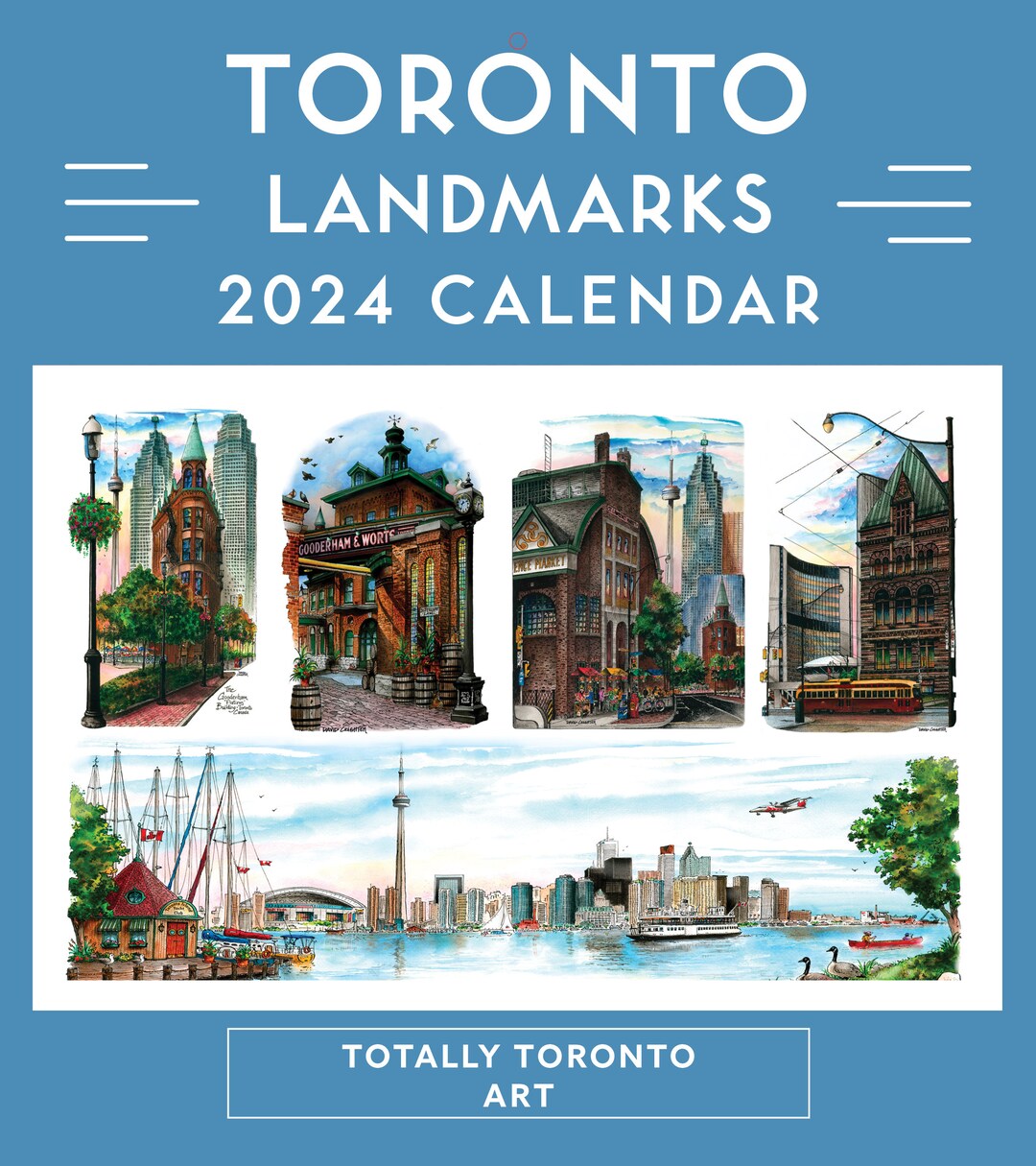 Toronto Art Print Wall Calendars 2024 2024 Toronto Historic Etsy Canada