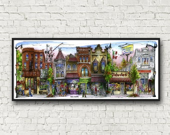 The Junction Neighbourhood Toronto Wall Art  I Canvas Framed