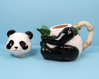 Panda Teapot Applause Ceramic 80s Korea 