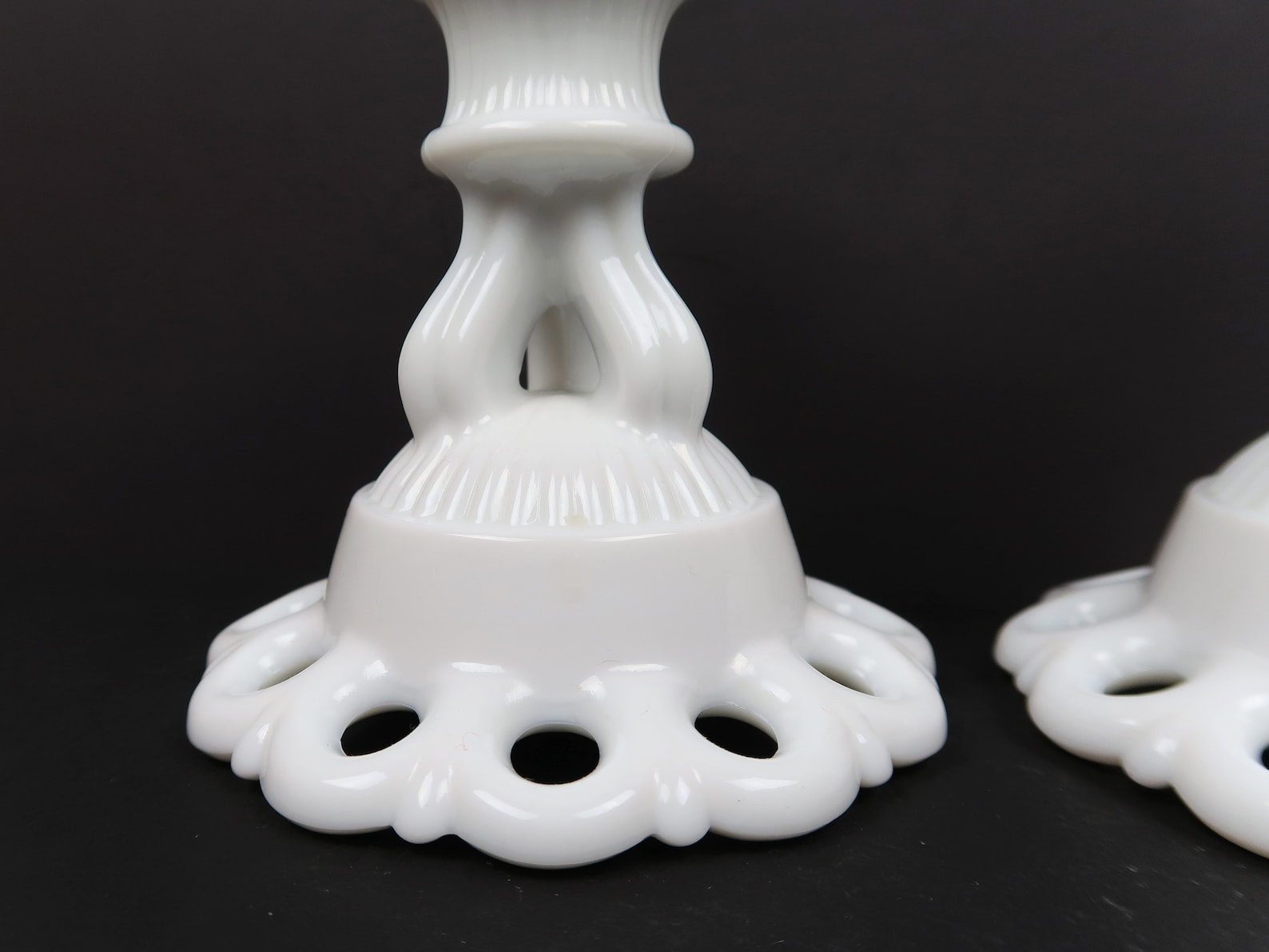 MILK GLASS Candle Holders Westmoreland Candlestick Etsy