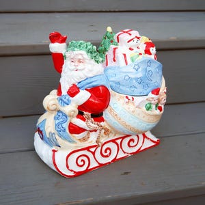 Santa Cookie Jar Japan - Etsy