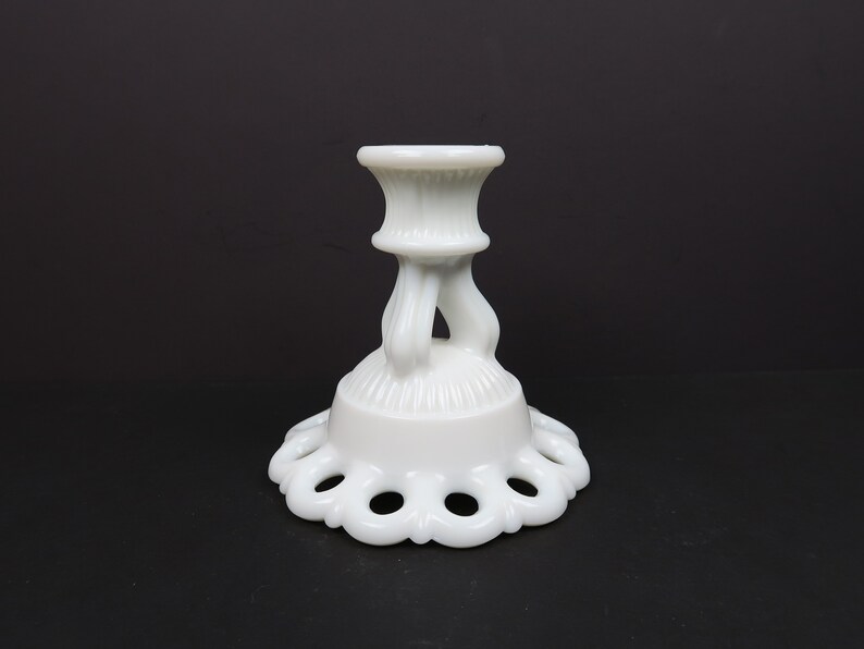 MILK GLASS Candle Holders Westmoreland Candlestick Etsy