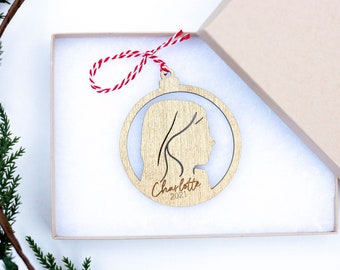 Custom Child Silhouette Ornament, Personalized Keepsake