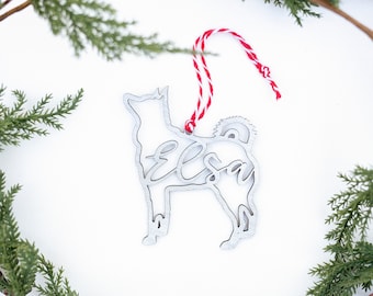 Akita Dog Ornament, Shiba Inu Ornament, Custom Pet Ornament, Pet Stocking, Personalized Ornament
