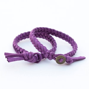 PLUM Diffusor Armband aus ätherischem Öl, geflochtenes Armband aus Wildlederimitat