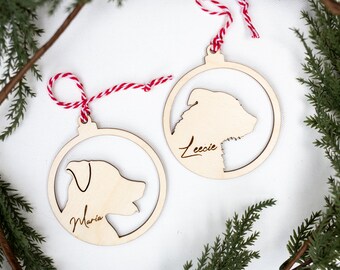 Custom Pet Ornament, Silhouette Ornament, Custom Pet Ornament, Pet Stocking, Personalized Ornament