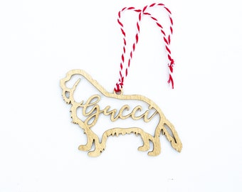 Cavalier King Charles Spaniel Ornament, Dog Ornament, Custom Pet Ornament, Pet Stocking, Personalized Ornament