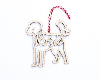 Cavapoo Dog Ornament, Cockapoo Dog Ornament, Custom Pet Ornament, Pet Stocking, Personalized Ornament