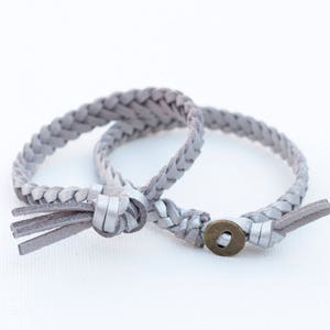 SILBER ätherisches Öl Diffusor Armband, geflochten efaux Wildleder Armband