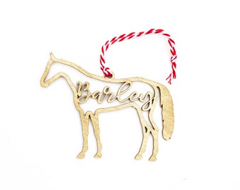 Horse Ornament,  Custom Pet Ornament, Pet Stocking, Personalized Ornament