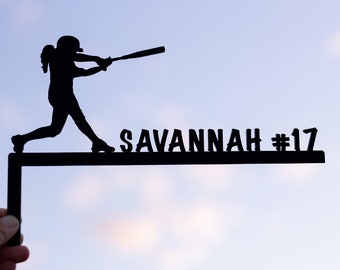Softball Batter Door Corner, Softball Player, Personalized Door Topper, Girls Room Decoration
