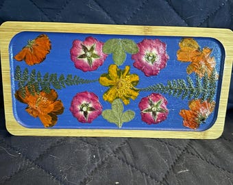 Wooden Tray - blue