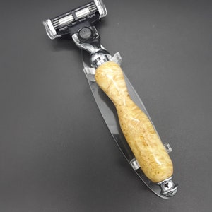 Wood Razor Handle - Box Elder
