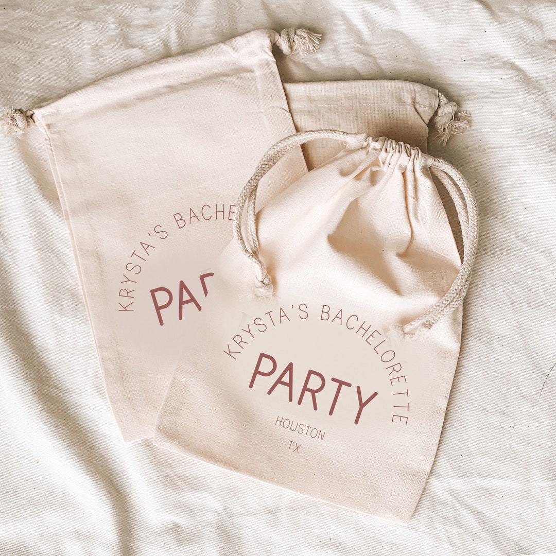 Personalized Wedding Favors, Bachelorette Party Drawstring Bags ...