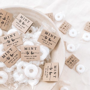 Wedding Guest Gifts - favors for guest in bulk - Mints to be for guests in bulk - Personalized Party Label Tags - Wedding Mints