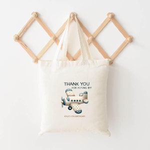 Airplane Birthday Party Favor Bag: Kids Thank You Tote