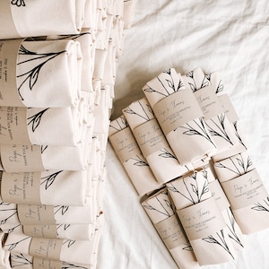Custom Wedding Welcome Tote Bag: Floral Favor Bags