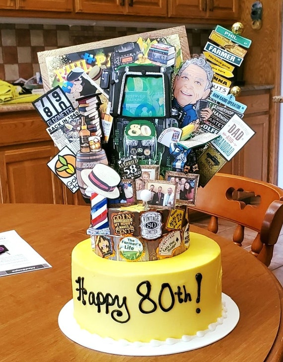 Download 60th 75th 80th 90th Birthday Cake Topper Grandpa S Etsy