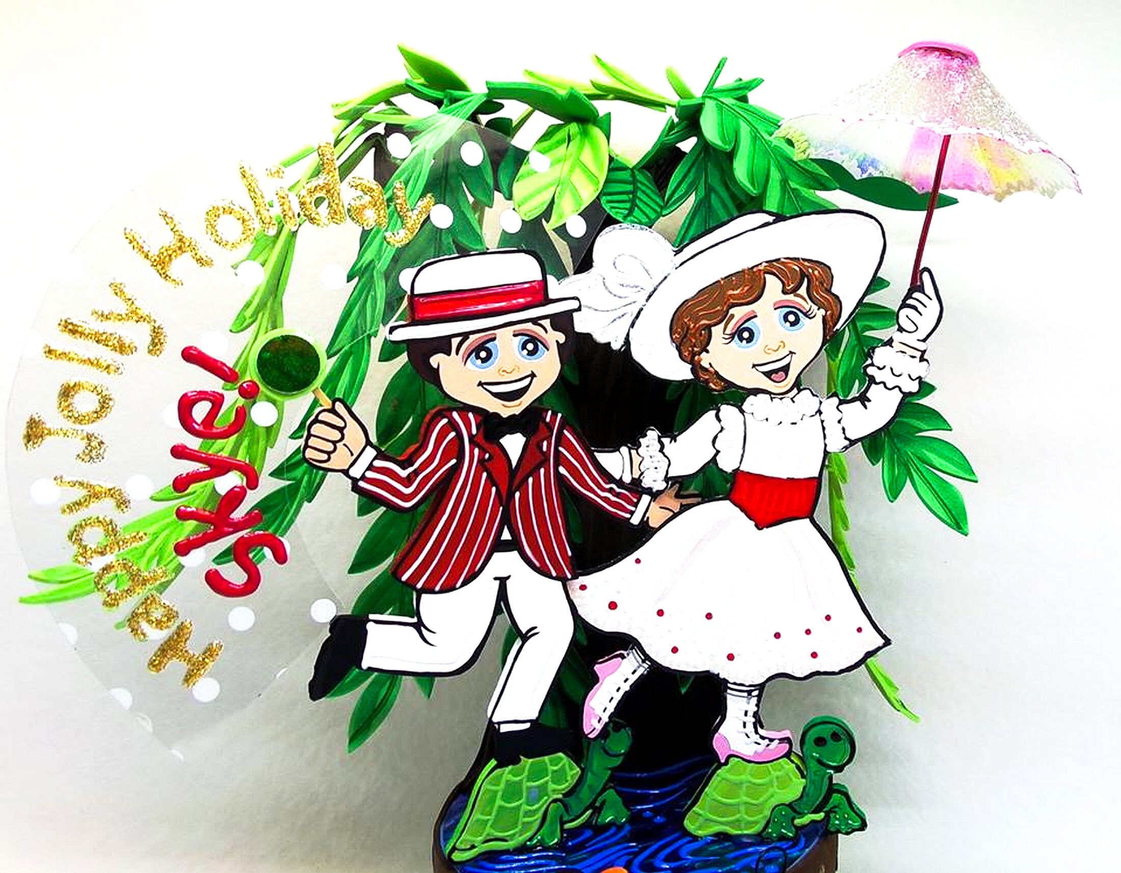 Mary Poppins inspired custom Cake Topper, Practically perfect in every 