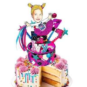 Custom Roller Skate Cake Topper: 80s Neon Party, Skating Girl