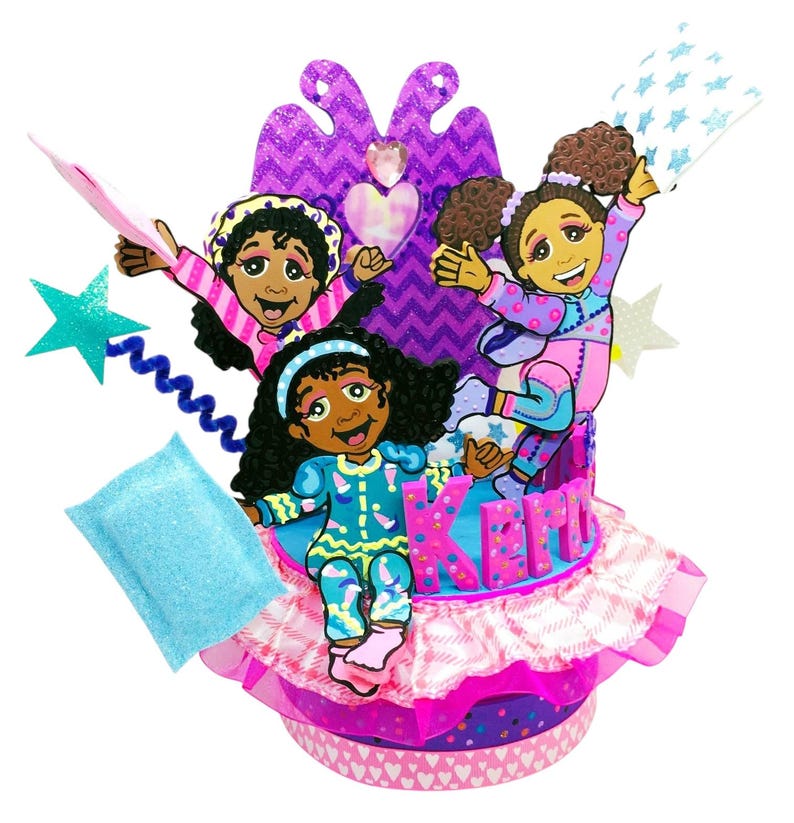 Custom Pajama Party Cake Topper: Handmade Keepsake Centerpiece image 6
