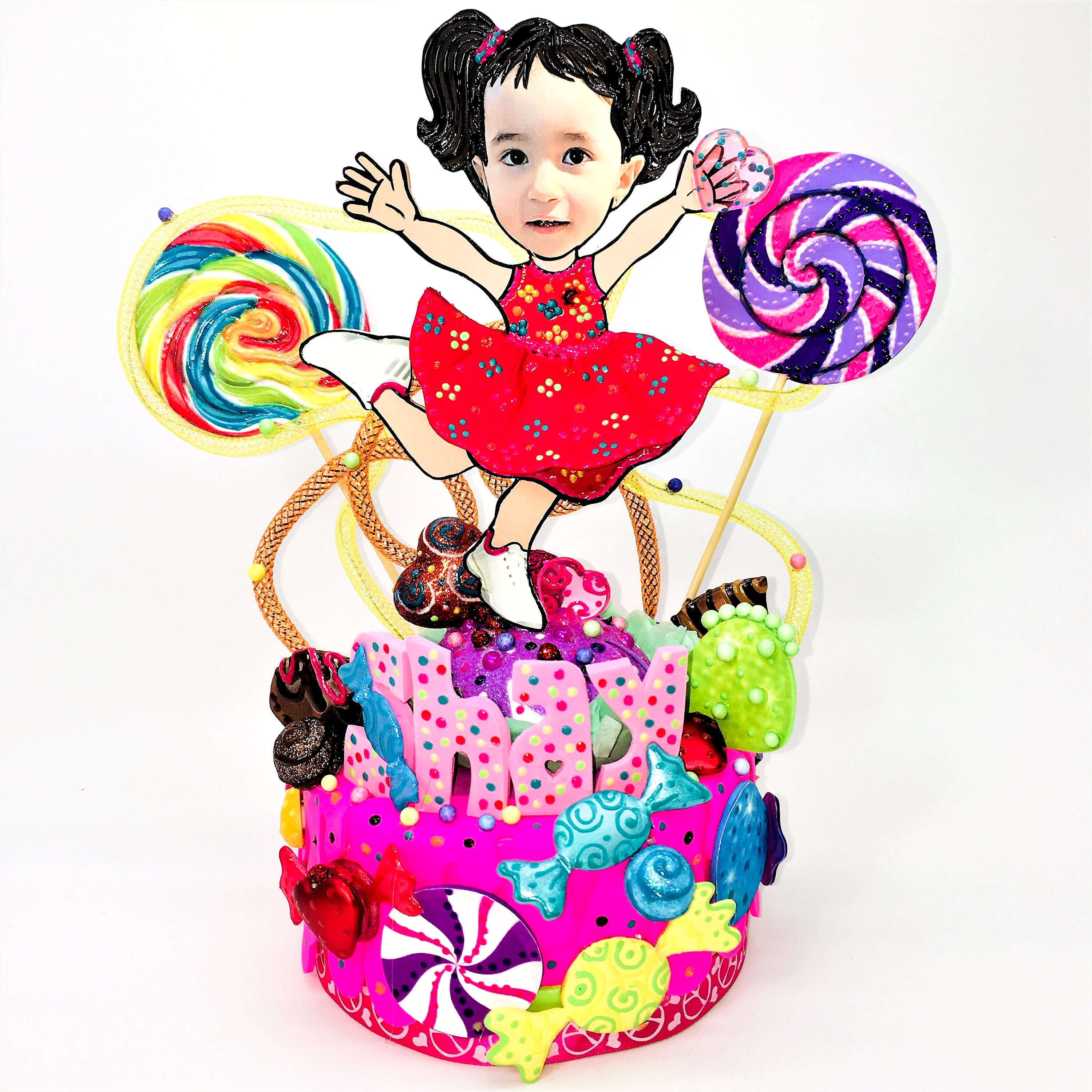 Sweet candy cake topper