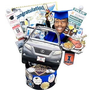 Custom Graduation Cake Topper for Him: Class of 2026 Centerpiece Bild 16