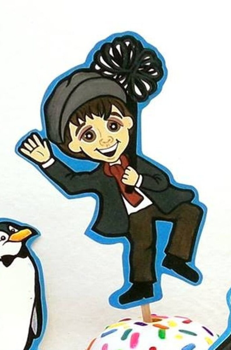 Mary Poppins Jolly Holiday Poppins cupcake decor Poppins party Mary Poppins party Custom Cupcake toppers Mary Poppins decor