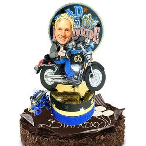 Custom Motorcycle Cake Topper: Dirt Bike Party Decoration
