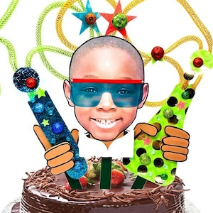 Personalized Science Cake Topper: Custom Mad Scientist Party Decoration