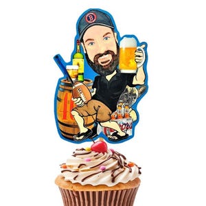 Personalized Aged to Perfection Cupcake Toppers, Funny Custom Birthday, Over the Hill Party Picks, 40th 50th 60th 70th Retirement Decor L1
