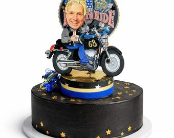 Custom Motorcycle Cake Topper: Dirt Bike Party Decoration