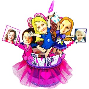 Custom Pajama Party Cake Topper: Handmade Keepsake Centerpiece image 3