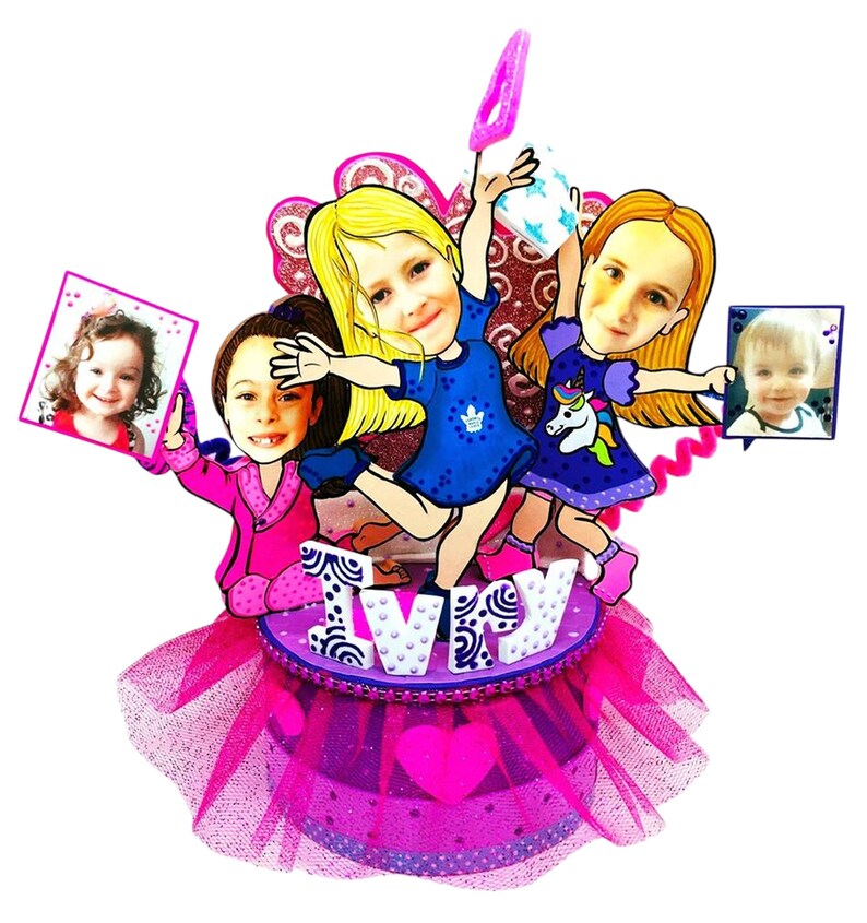 Custom Pajama Party Cake Topper: Handmade Keepsake Centerpiece image 3