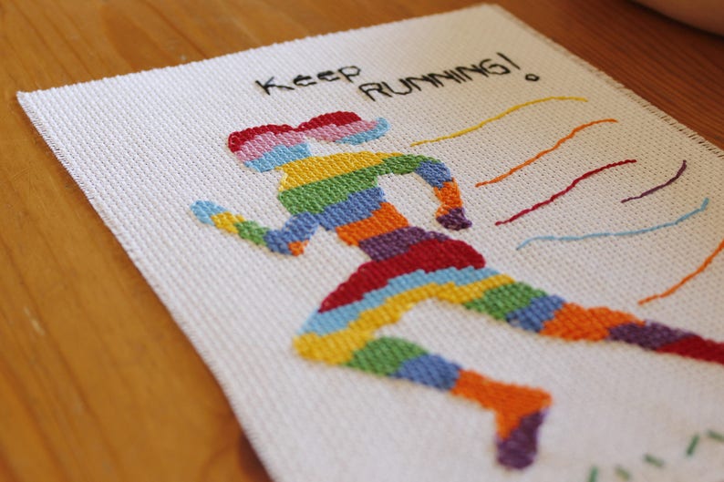 RUNNER CROSS STITCH Pattern Etsy