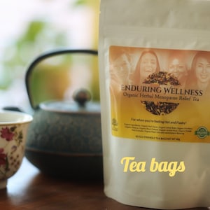 Menopause Tea All Organic | New Formula |Check Out the Reviews! Tea Bags  Herbal Hormonal Relief Tea Blend for Menopausal Women |Hot Flashes