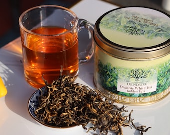 Biologische witte thee Golden Tips: Fair Trade Keniaanse losse thee