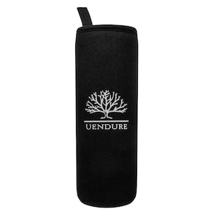 May include: Black neoprene bottle holder with a white tree and the text "UENDURE" embroidered on the front.
