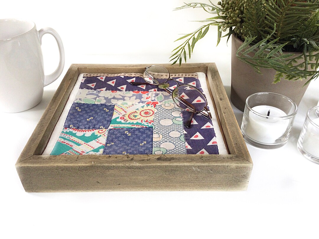 Small Table Tray With Removable Fabric Lining Etsy