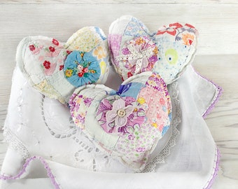 Stuffed heart mini pillows set of 3