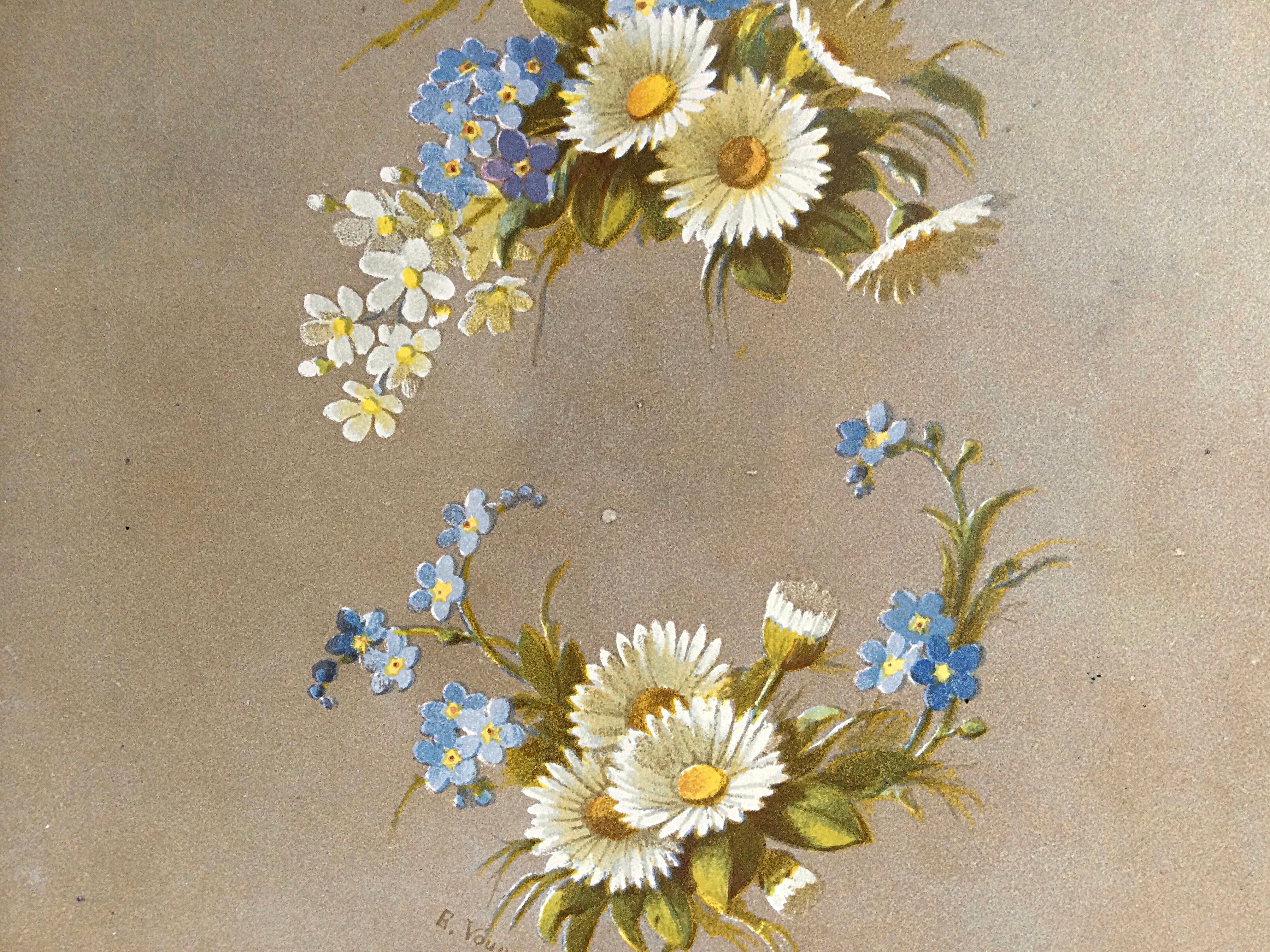 Emilie Vouga Chromolithograph, Antique Floral Art - Etsy