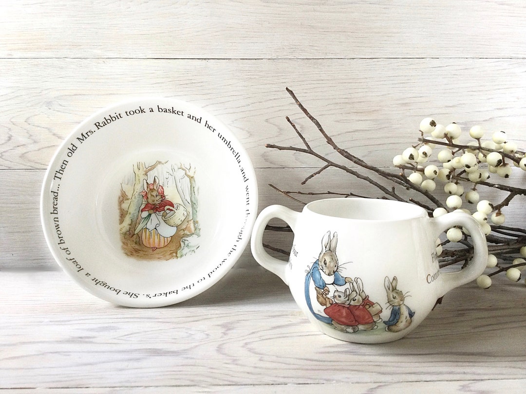 Vintage Wedgwood Peter Rabbit Child Dish Set Etsy