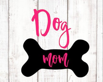 Dog Mom vinyl decal sticker / Yeti RTIC tumbler cup, laptop, car window, coffee mug, phone case decal / Pet Dog Lover decal / Fur Mama decal