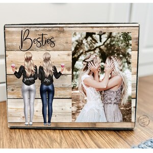 Custom Portraits, Best friend gift, Best friend picture frame, best friend birthday gift, gifts for friends, best friend portrait