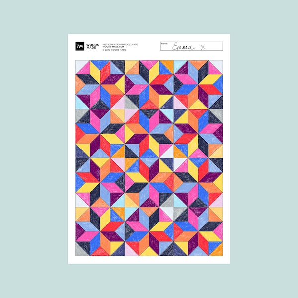 Worksheets – Tessellations – Colour In and Mindfulness
