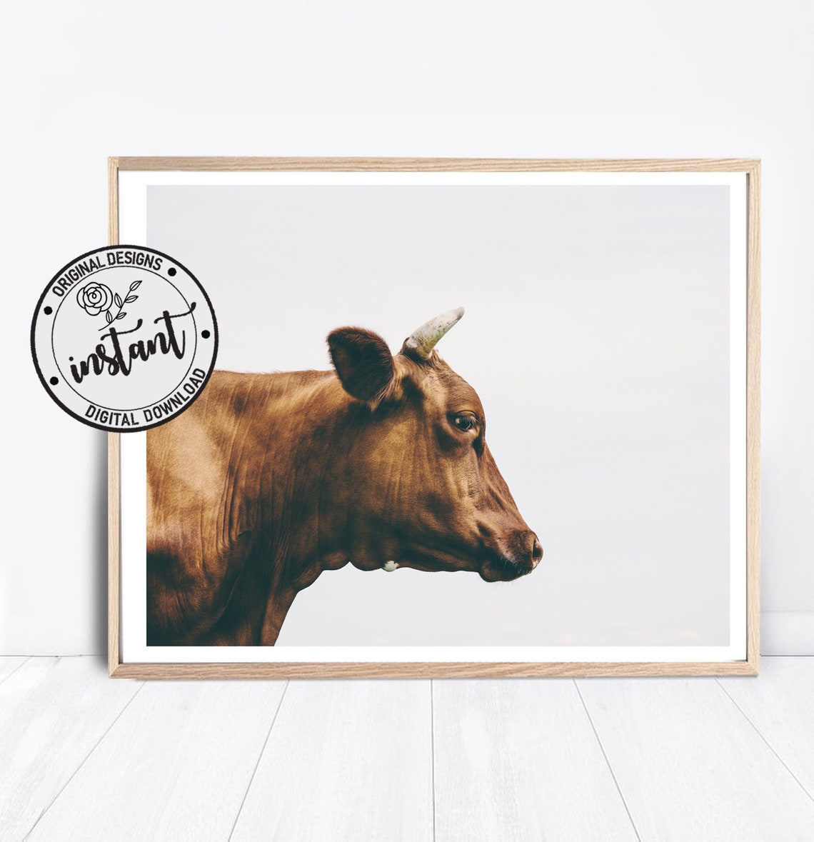 Cow Print Large Printable Wall Art Cow Photography Wall Etsy