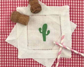 Cactus Cocktail Napkins - House Warming Present - Set of 4!