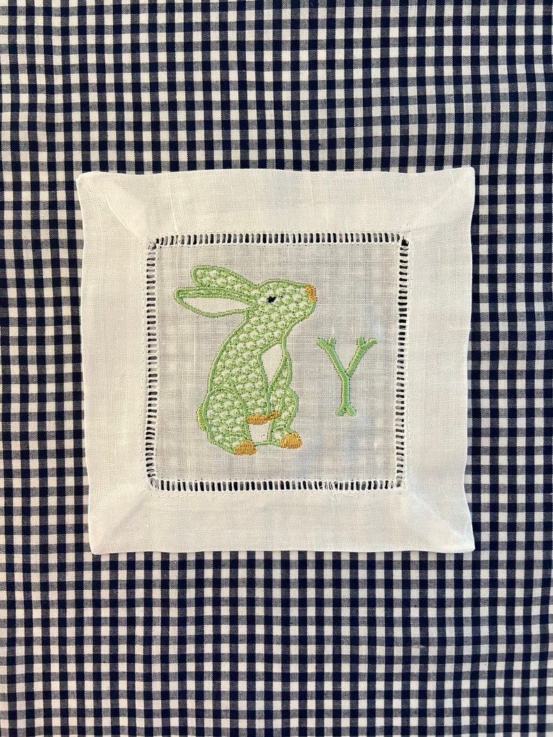 LittleBirdMonograms Linen Cocktail Napkins - Thumbnail 3