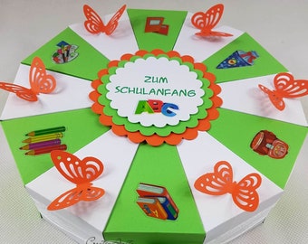 Torte SCHULANFANG EINSCHULUNG Grün-Weiß Geschenkidee