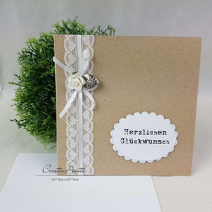 Glückwunschkarte Hochzeit VINTAGE NATUR